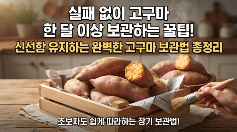 실패 없이 고구마 한 달 이상 보관하는 꿀팁! 신선함 유지하는 완벽한 고구마 보관법 총정리