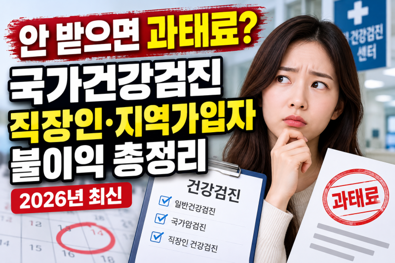 국가건강검진 안 받으면 과태료? 직장인·지역가입자 불이익 총정리 (2026년)