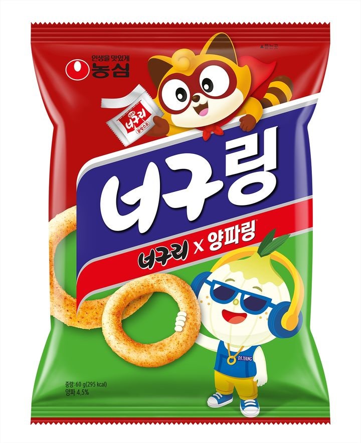 농심 너구링 신제품 출시 | 양파링과 너구리가 만난 신상 과자