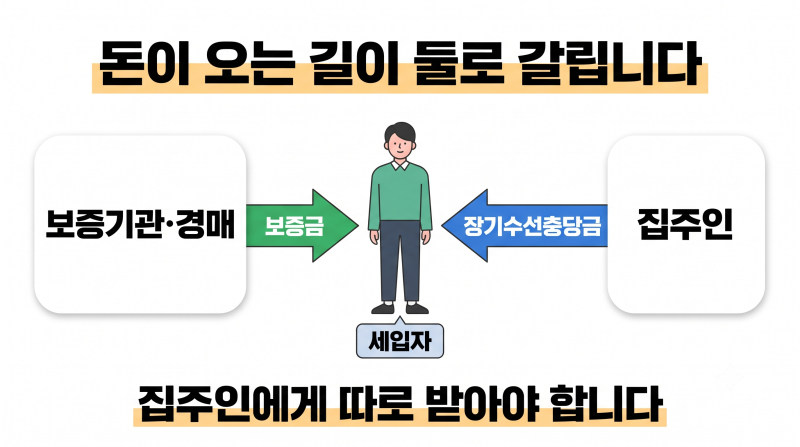 장기수선충당금 - 전세보증보험이나 경매로 보증금을 받아도 이 돈은 따로 받아야 합니다 (....