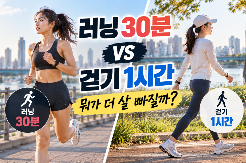 러닝 30분 vs 걷기 1시간, 다이어트에는 뭐가 더 효과적일까?