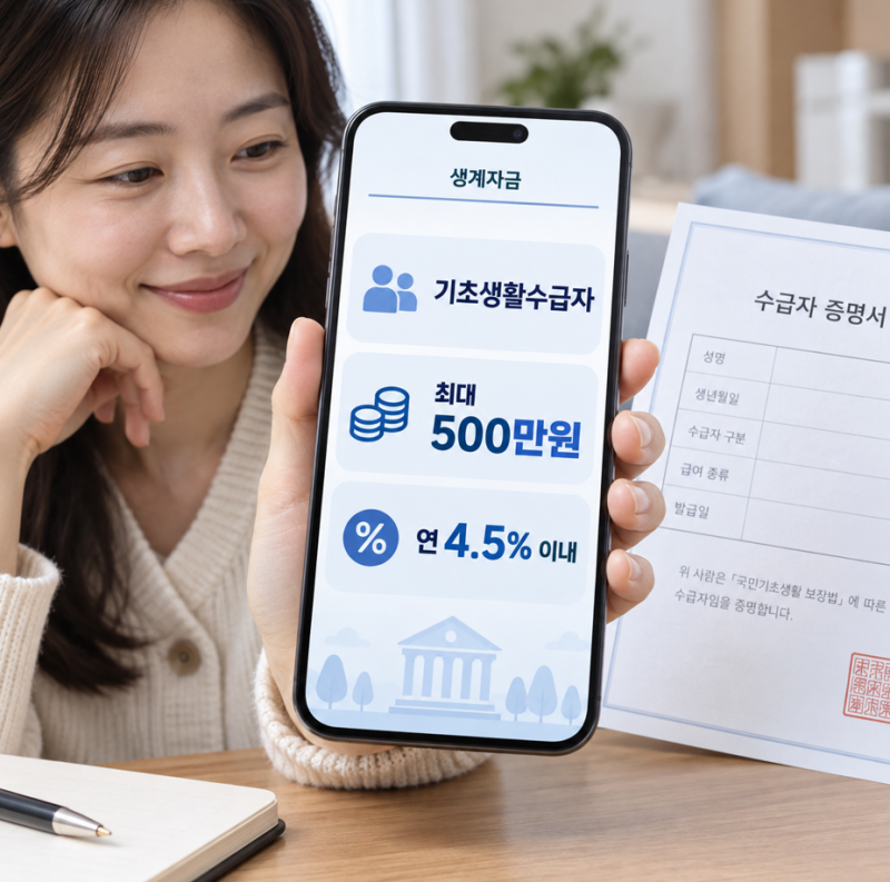 기초수급자대출 받을 수 있는 지원제도