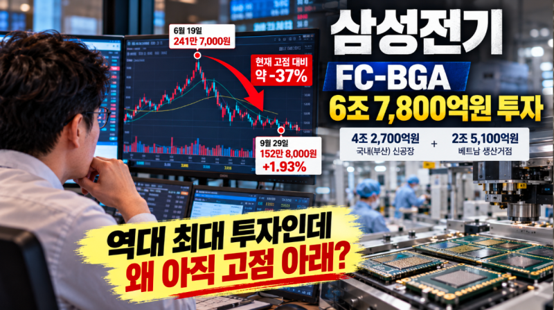 삼성전기 목표주가 280만 원, 3분기 실적과 FC-BGA 증설 일정 한 번에 정리
