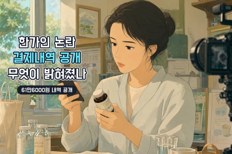 <b>한가인</b> 먹는 알부민 논란 총정리, 61만6000원 결제내역이 밝힌 사실과....