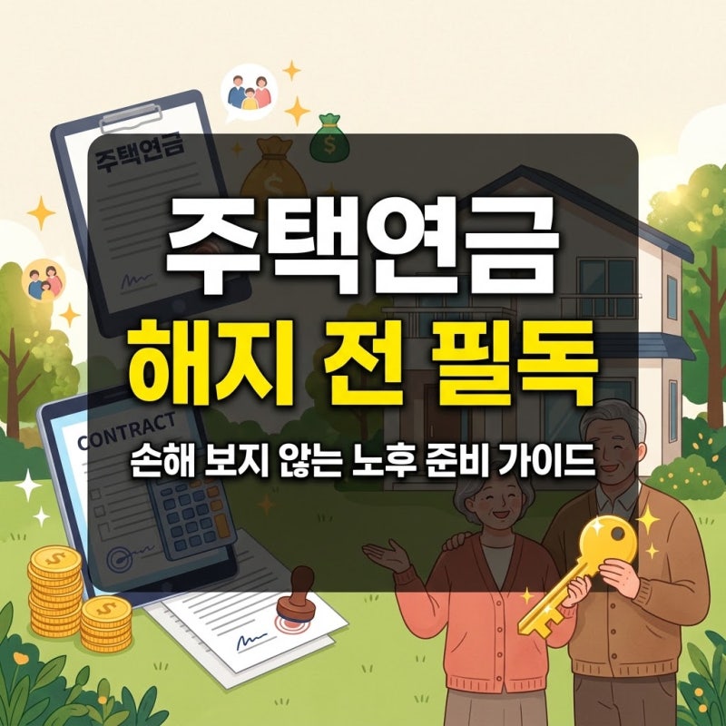주택연금 가입조건 수령액 계산기 및 해지 단점 세금 완벽 정리