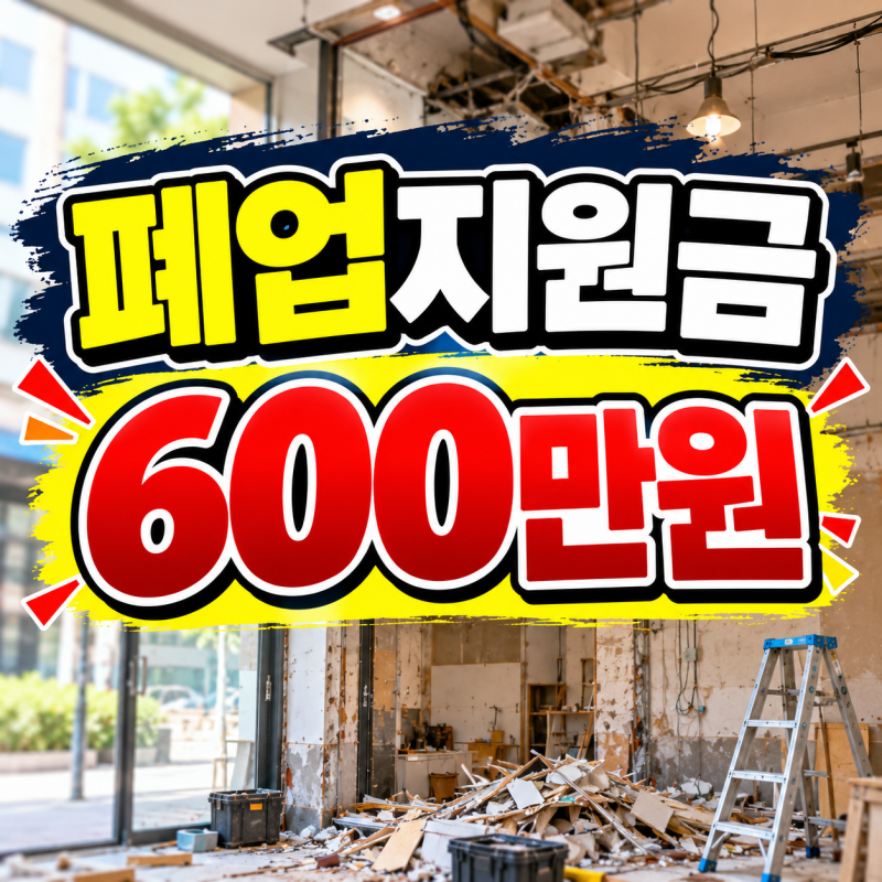 폐업지원금 600만원 신청 대상 조회｜개인사업자, 소상공인, 자영업자 폐업철거지원금