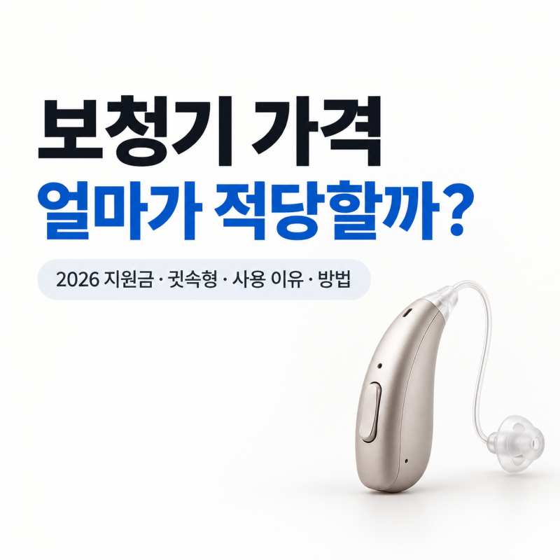 보청기 가격 얼마가 적당할까?｜2026 가격부터 지원금·귓속형·사용 이유와 방법까지