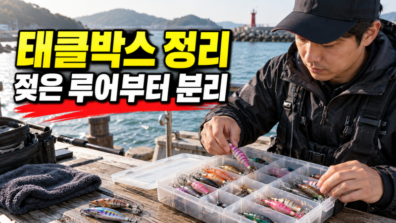태클박스 정리법, 바다낚시 후 젖은 루어를 분리하는 5단계