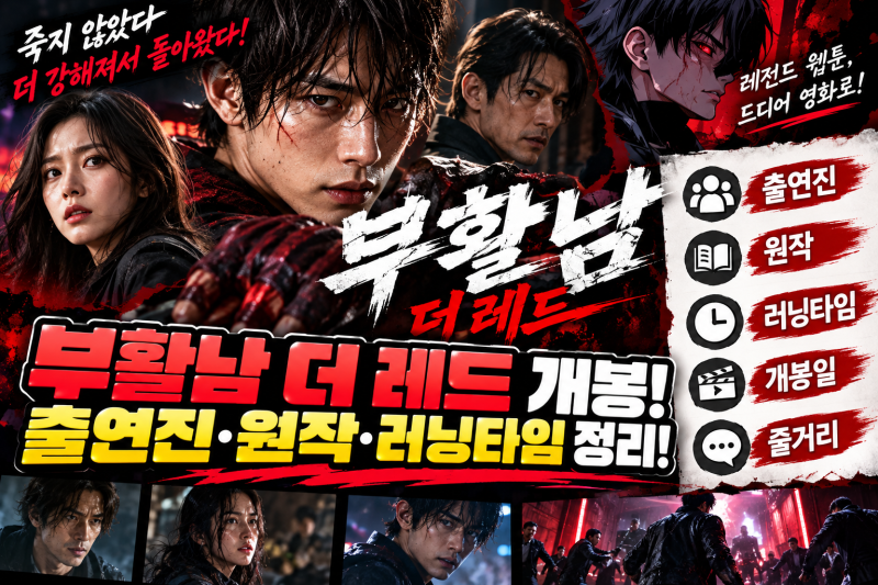 부활남 더 레드 개봉! 출연진·원작·러닝타임 정리