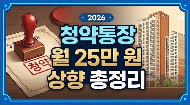 [2026년 최신] 청약통장 월 인정금액 25만 원 상향! 얼마를 넣어야 이득일까? (청년주택드림 전....
