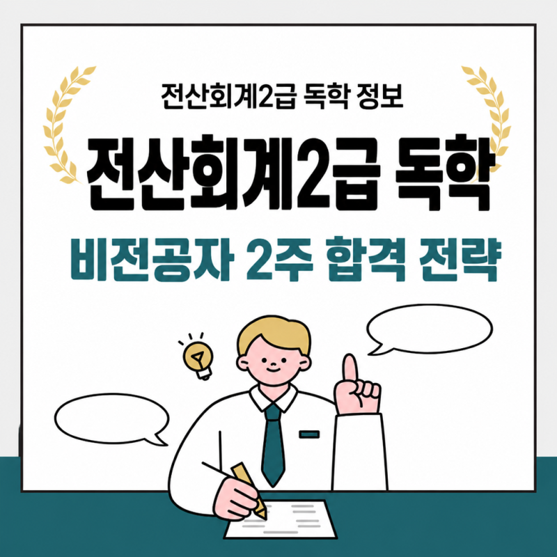 전산회계2급 독학 비전공자 2주 합격 공부법 정리 교재와 인강 추천까지