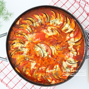 라따뚜이 레시피 노오븐 냄비 토마토 가지 그라탕 만들기