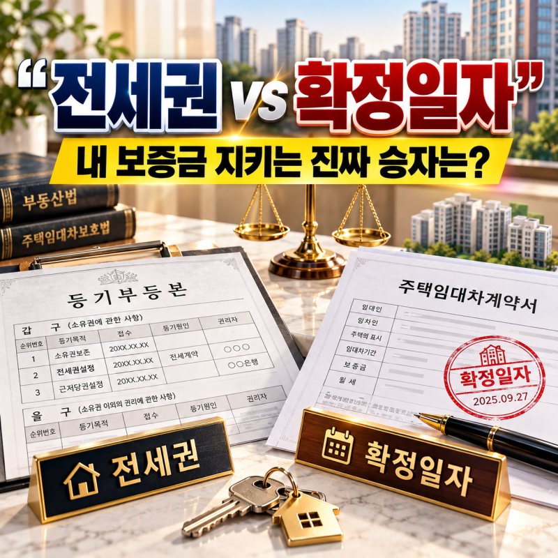 수십만 원 전세권설정등기 vs 수수료 수백 원 확정일자! 내 보증금 지키는 진짜 승자는?