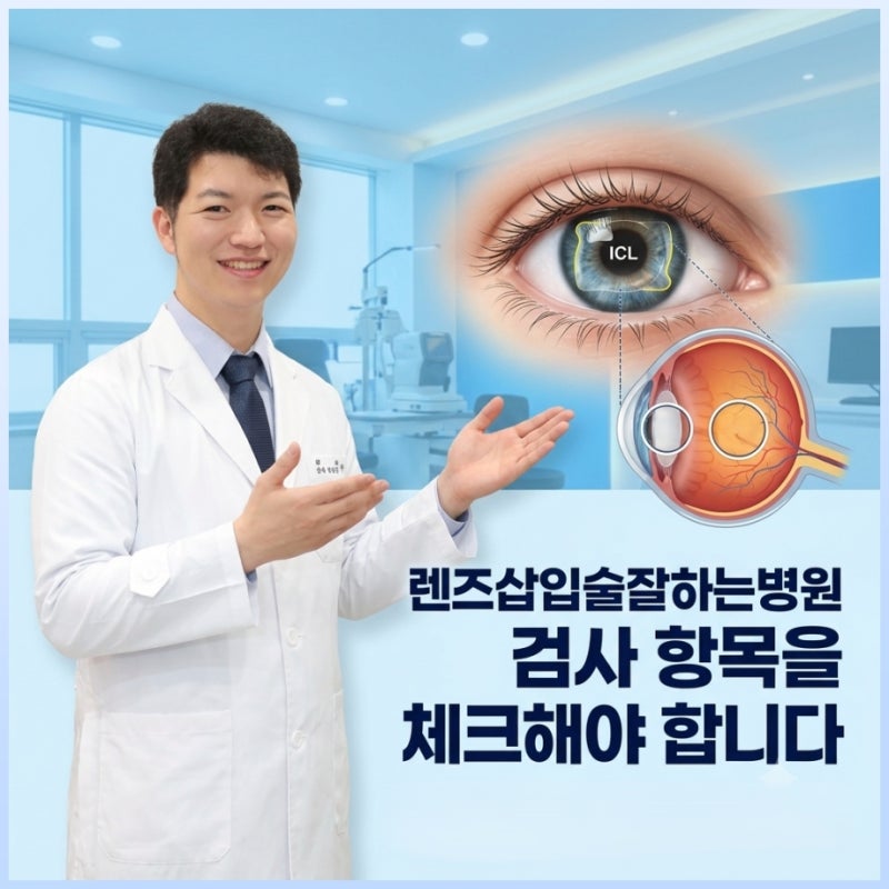 렌즈삽입술잘하는병원 검사 항목을 체크해야 합니다