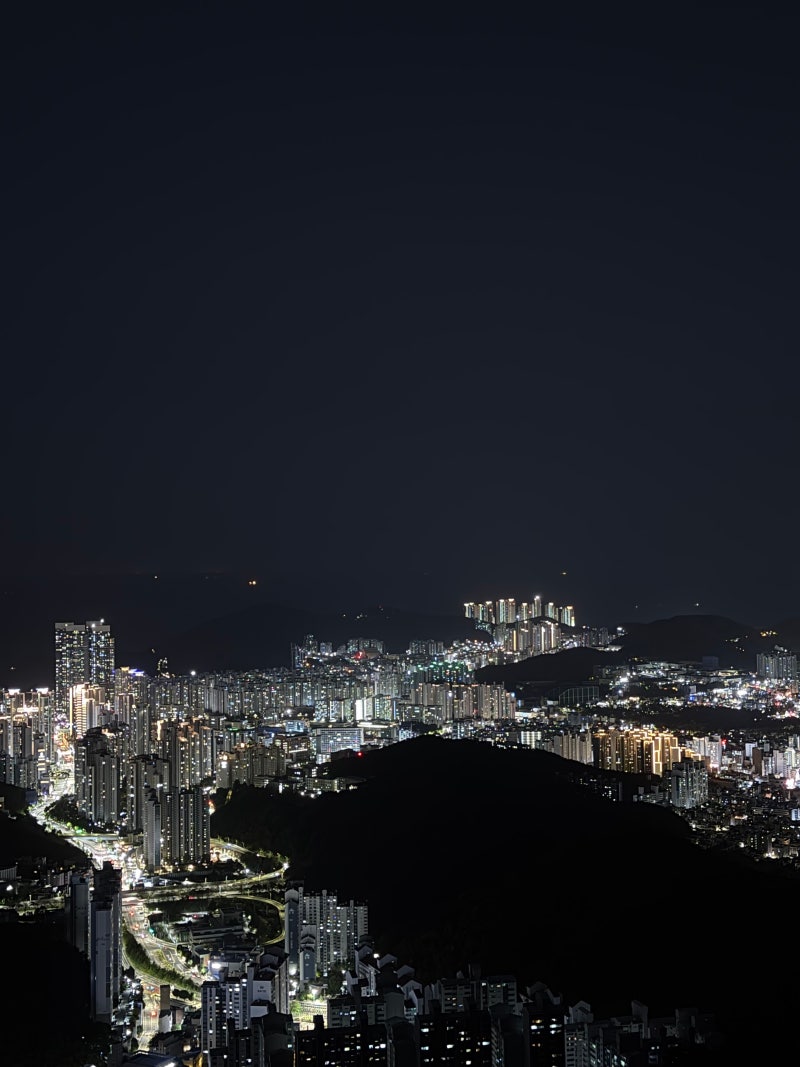 황령산 야경 카페 블루뱅 황령산점｜커피 마시며 부산 야경, 주차 후 도보 방문 후기