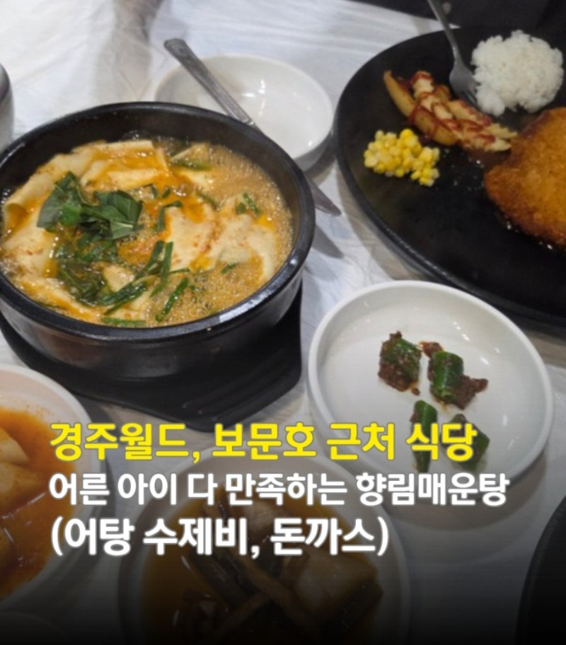 경주월드 맛집 추천 향림매운탕 아기랑 가기 좋은 경주 보문단지 아침 맛집