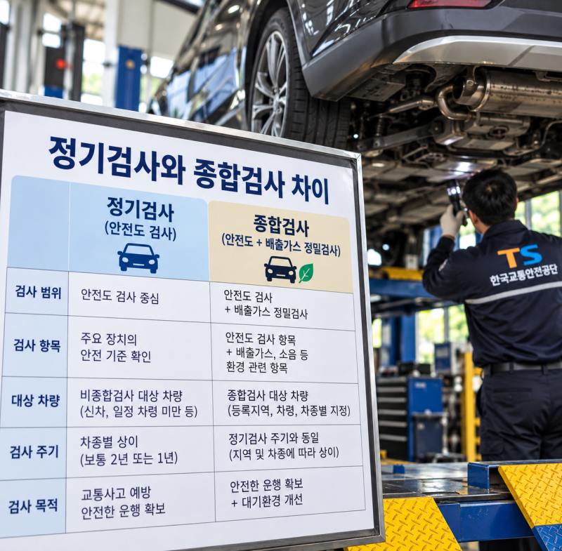 “같은 자동차인데 검사 종류와 비용이 다르다고?” 정기·종합검사부터 공단·민간 차이까....
