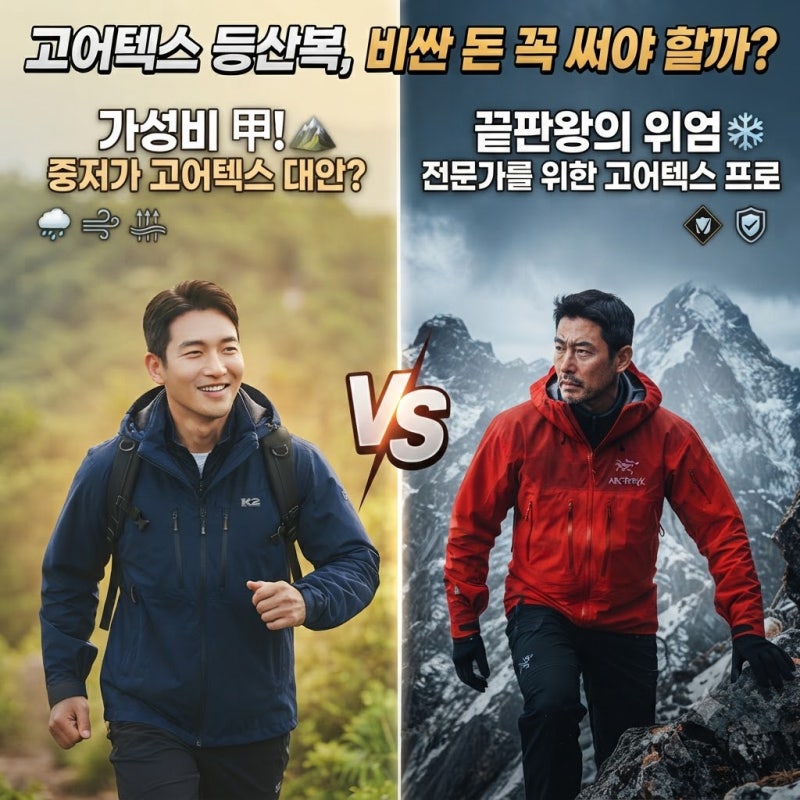 "등산하는데 반드시 고어텍스 입어야 되나"필요한 경우와 필요없는 경우 비교 분석 및 중저....