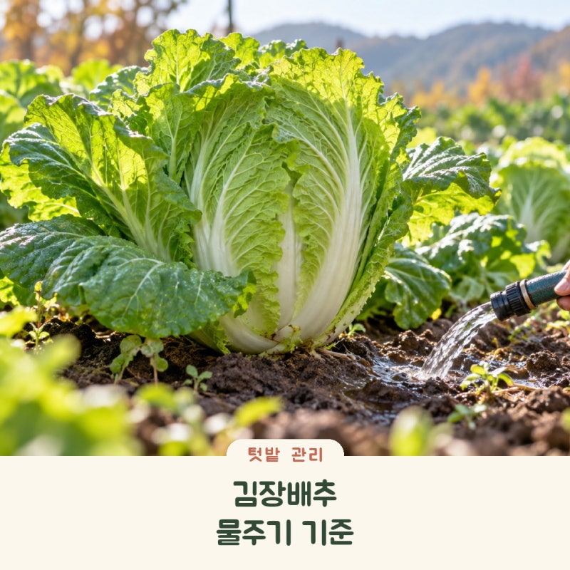 김장배추 물주기 며칠에 한 번? 이식 후부터 결구기까지