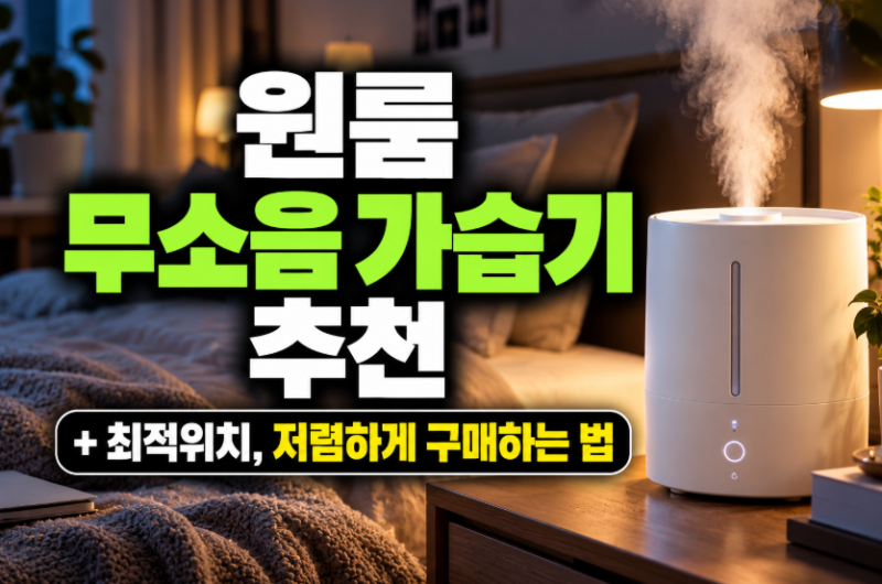 원룸 무소음 가습기 추천(+최적위치,저렴하게 구매하는 법)