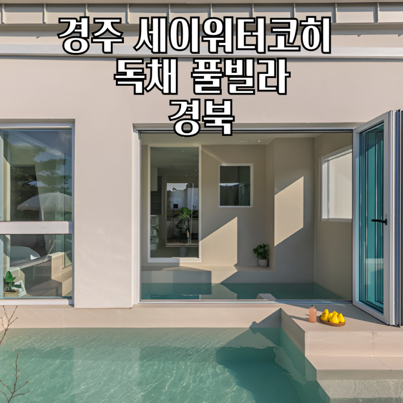 경주 독채풀빌라 세이워터코히 온수풀 바베큐 가족숙소