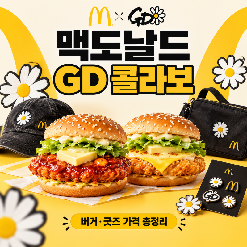 맥도날드 GD 콜라보 9월 17일 출시! 지드래곤 버거·굿즈 가격과 구매 방법 총정리