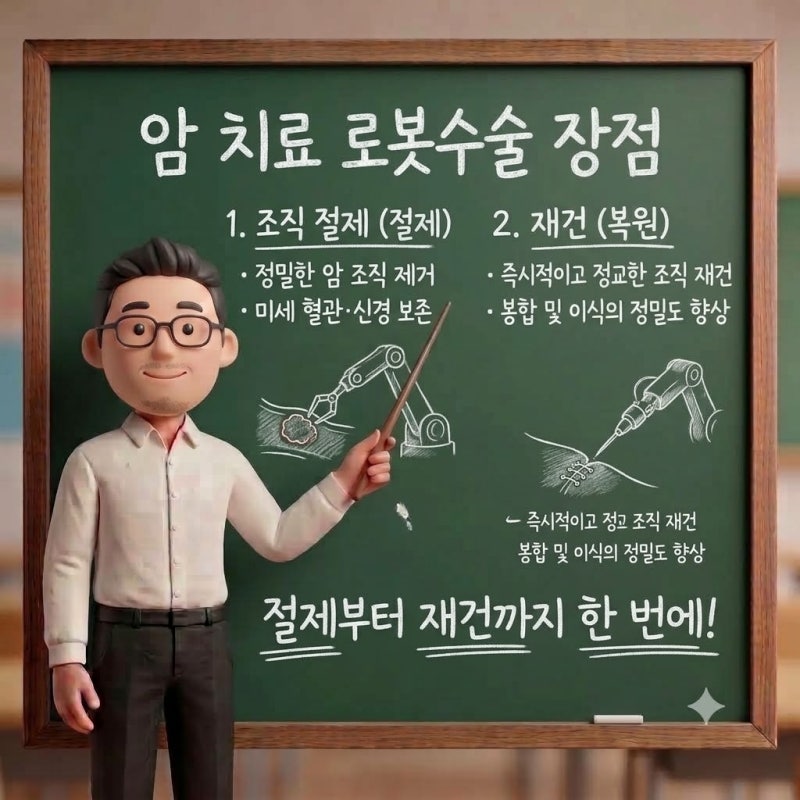 암 치료 로봇수술 장점 조직 절제부터 재건까지 한 번에