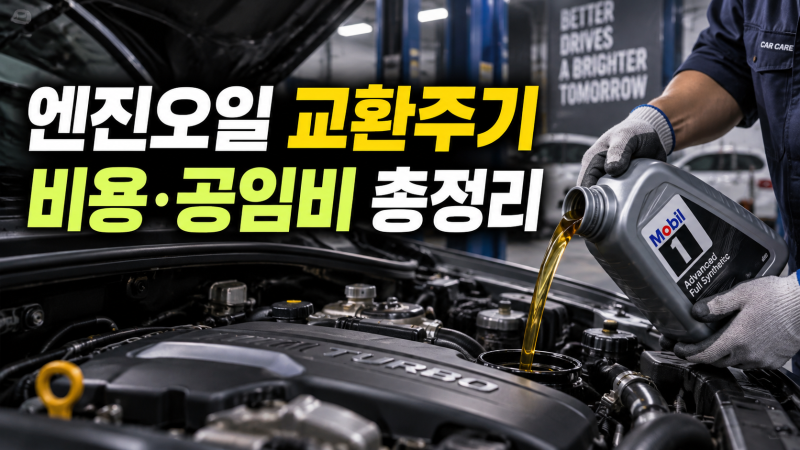 엔진오일 교환 주기와 교체 비용 총정리: 공임비, 비용 가격, 소요 시간