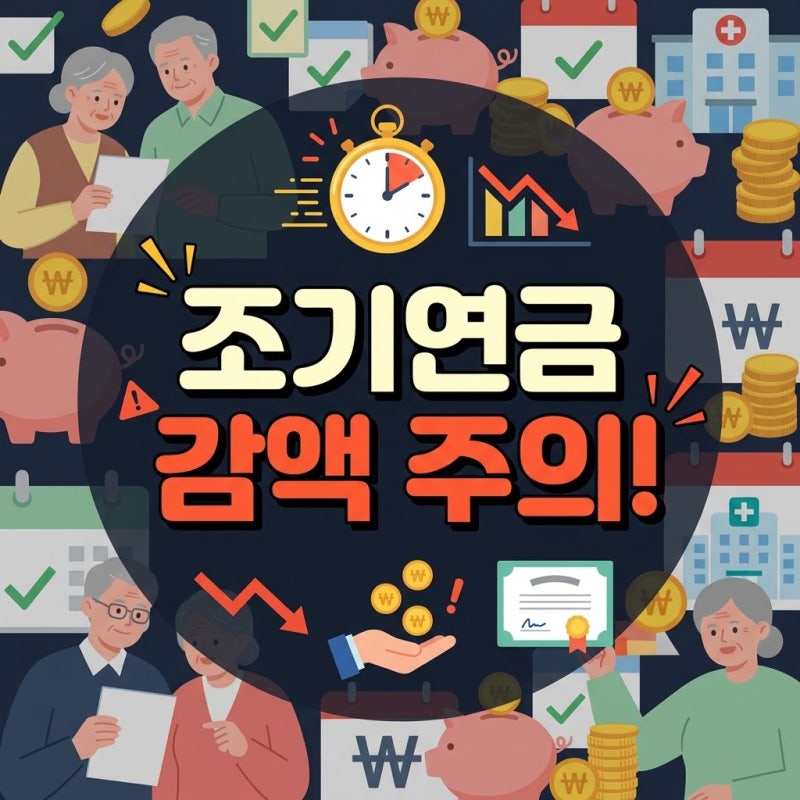 국민연금 조기노령연금 신청 수령 조건 및 모바일 감액 비율 조회 방법