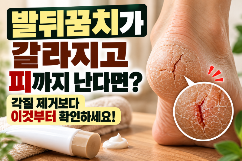 발뒤꿈치가 갈라지고 피까지 난다면? 원인 7가지와 각질 관리·치료방법 총정리발뒤꿈치 갈....