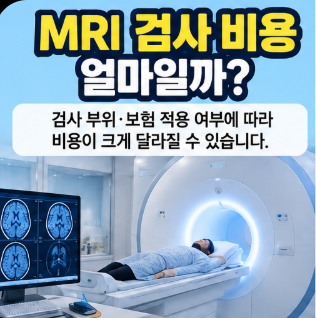 MRI 검사 비용 얼마일까? 건강보험·실비 적용 기준 총정리