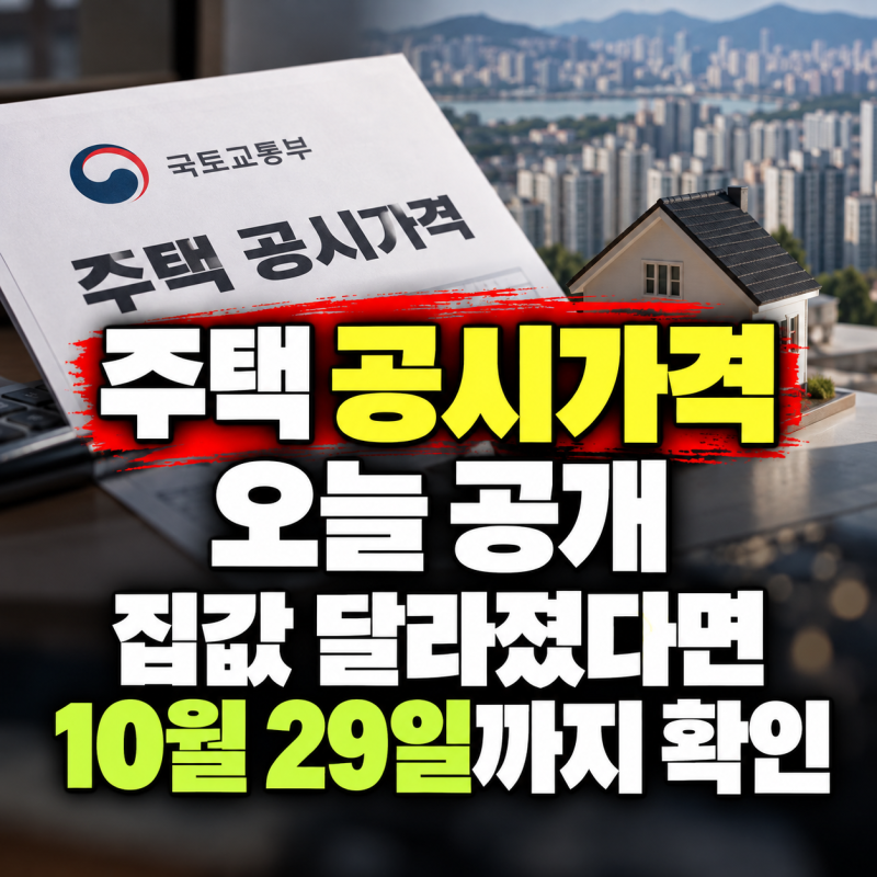 주택 공시가격 오늘 공개, 집값 달라졌다면 10월 29일까지 확인