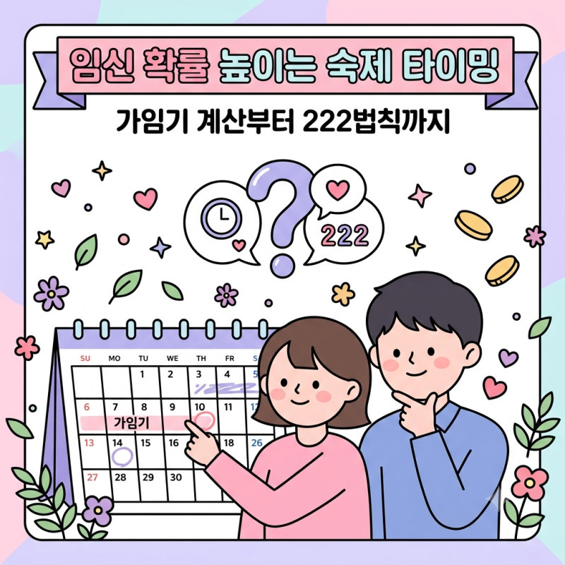 숙제는 언제? : 임신확률 높이는 관계 타이밍 가임기 계산부터 222 법칙 까지