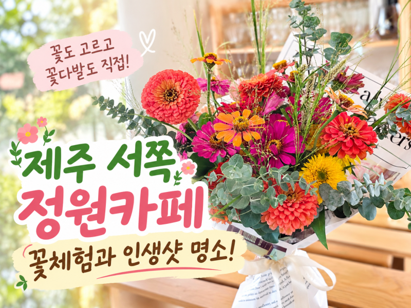 제주 서쪽 정원카페 꽃체험과 인생샷 명소! 카페더플로라화련♪