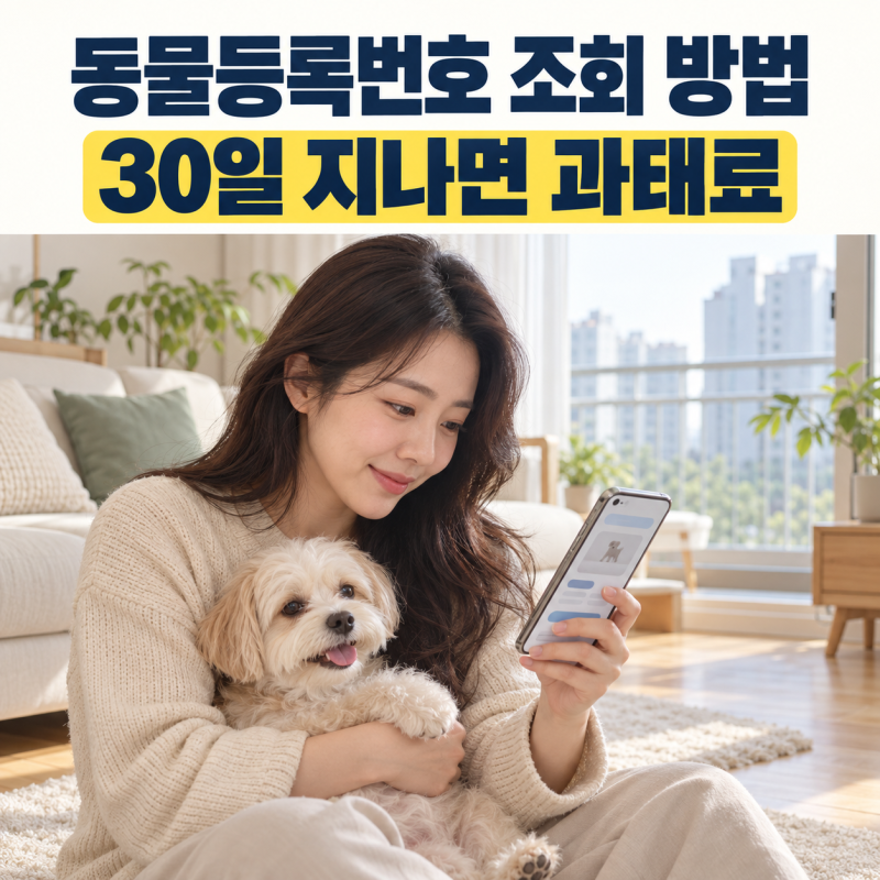 동물등록번호 조회, 주소 바뀐 뒤 30일 넘기면 과태료 10만원부터 시작합니다