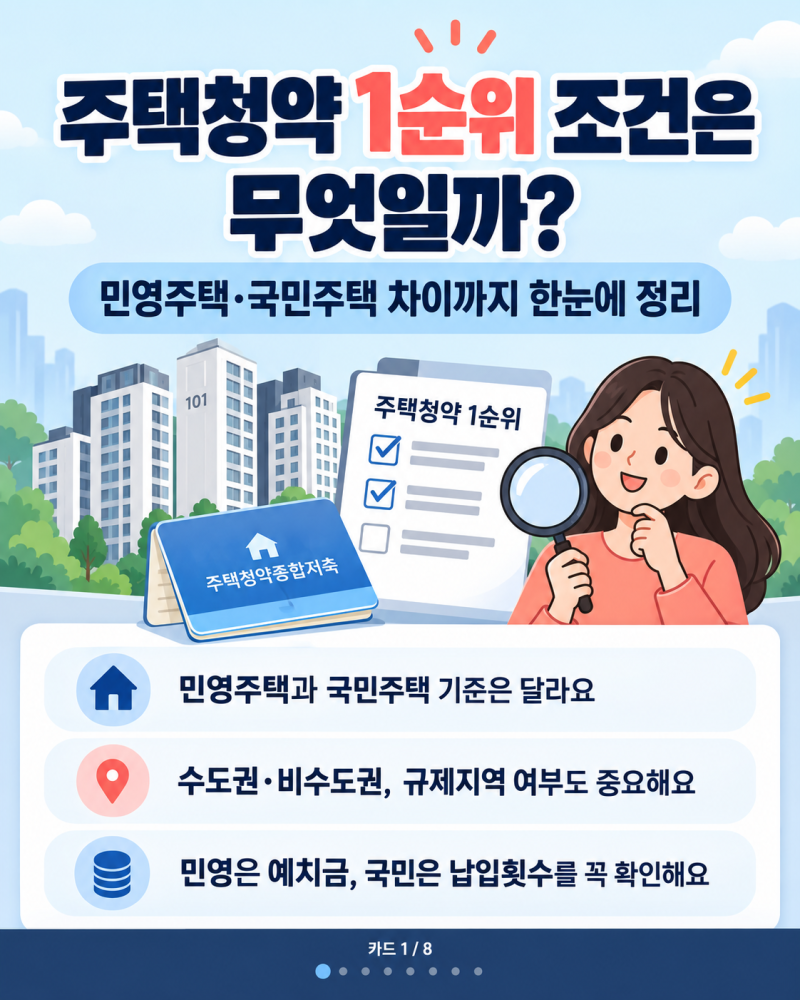 주택청약 1순위 조건은 무엇일까?