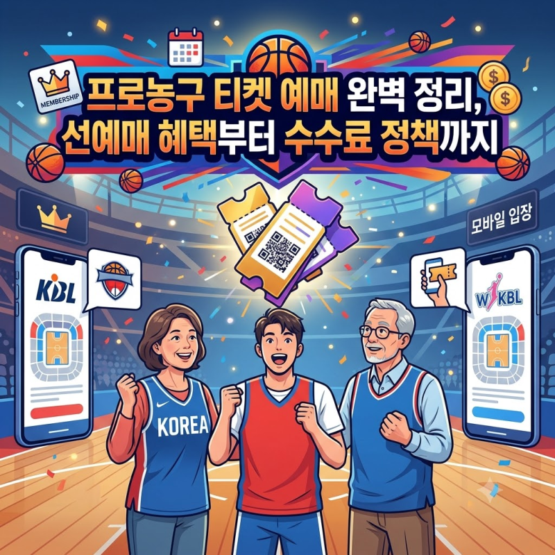 KBL·WKBL 농구 티켓 예매 완벽 가이드: 통합 플랫폼 일정 수수료 꿀팁 총정리