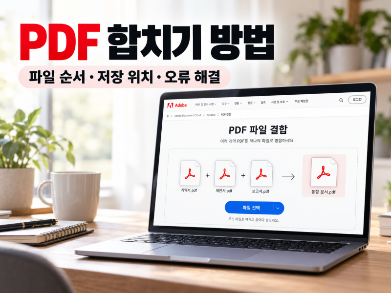PDF 합치기 방법｜파일 순서·저장 위치·오류 해결