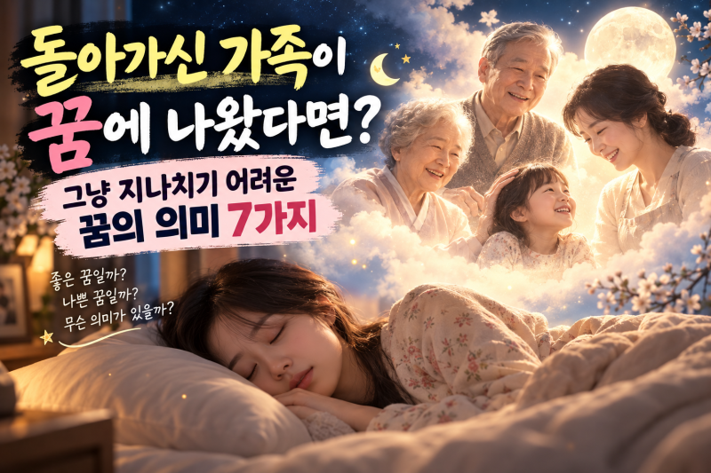 돌아가신 가족이 꿈에 나왔다면? 그냥 지나치기 어려운 꿈의 의미 7가지