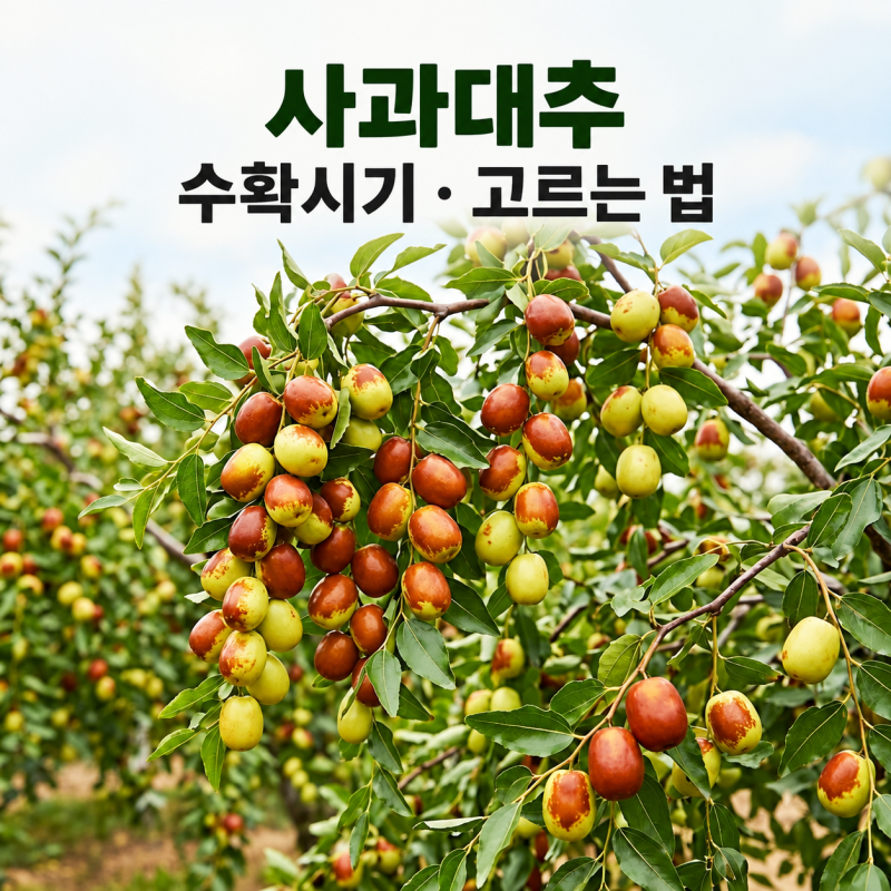 사과대추 수확시기 언제? 맛있는 사과대추 고르는 법부터 보관법까지