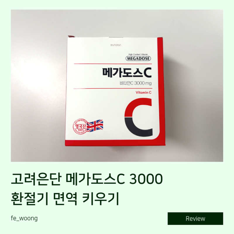 [고려은단 메가도스C 3000] 내돈내산 후기｜하루 한 포로 챙겨 먹는 비타민C