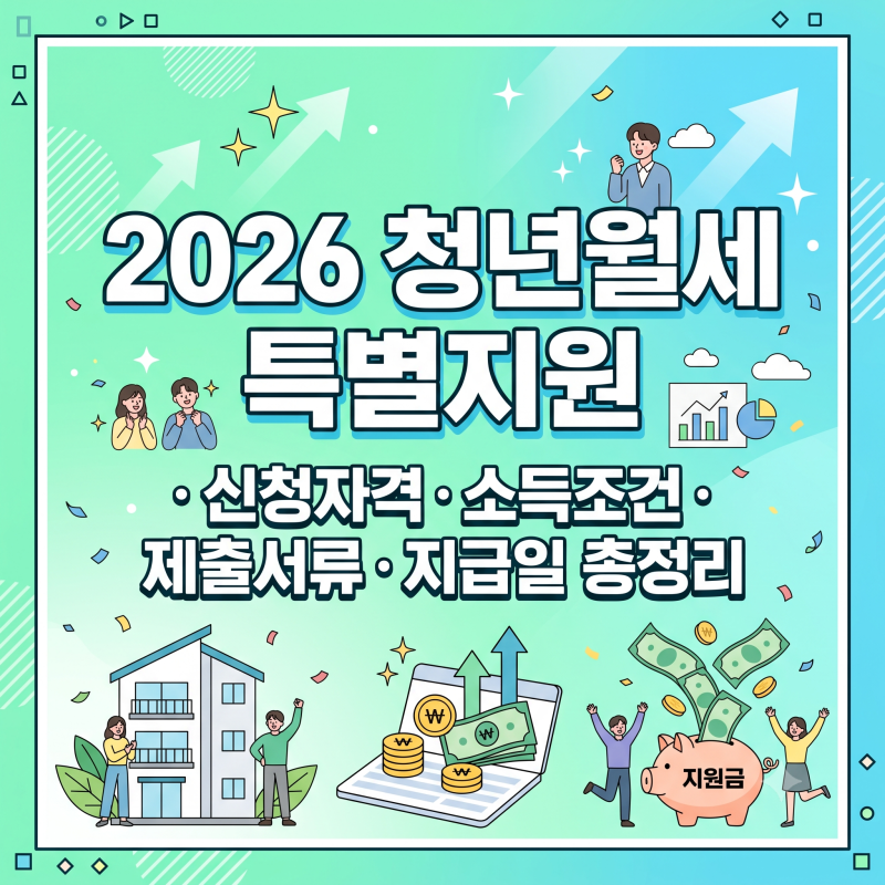 2026 청년월세 특별지원 신청자격 조건 제출서류 지급일 총정리