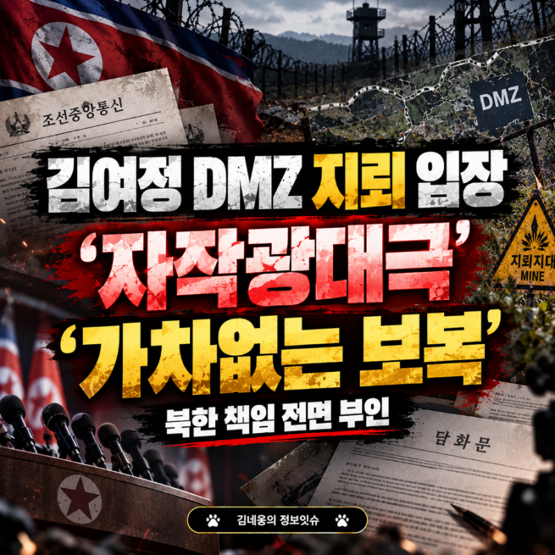 김여정 DMZ 지뢰 담화, ‘자작광대극’ 주장…유엔사는 정전협정 위반 판단