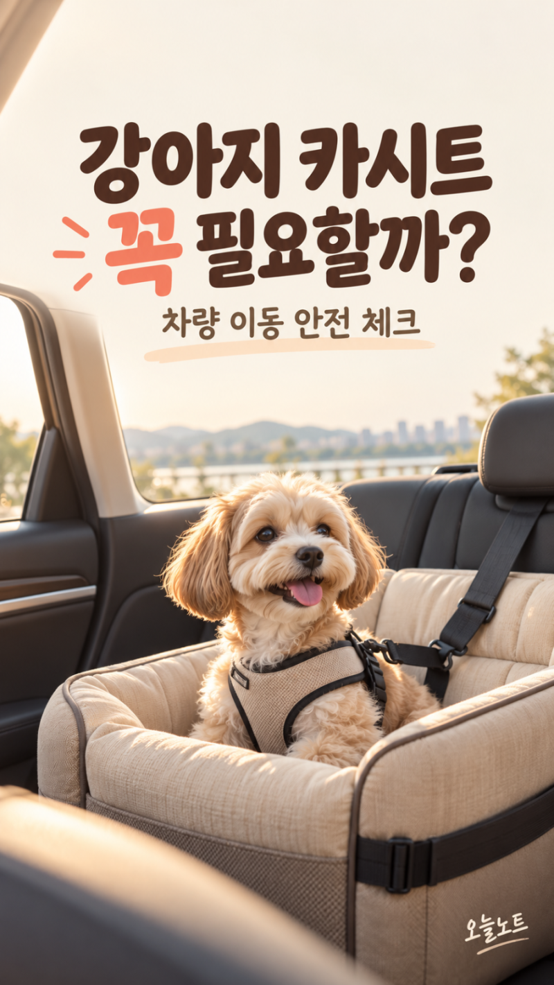 강아지 카시트 꼭 필요할까?｜차량 이동 때 고르는 기준과 안전 체크