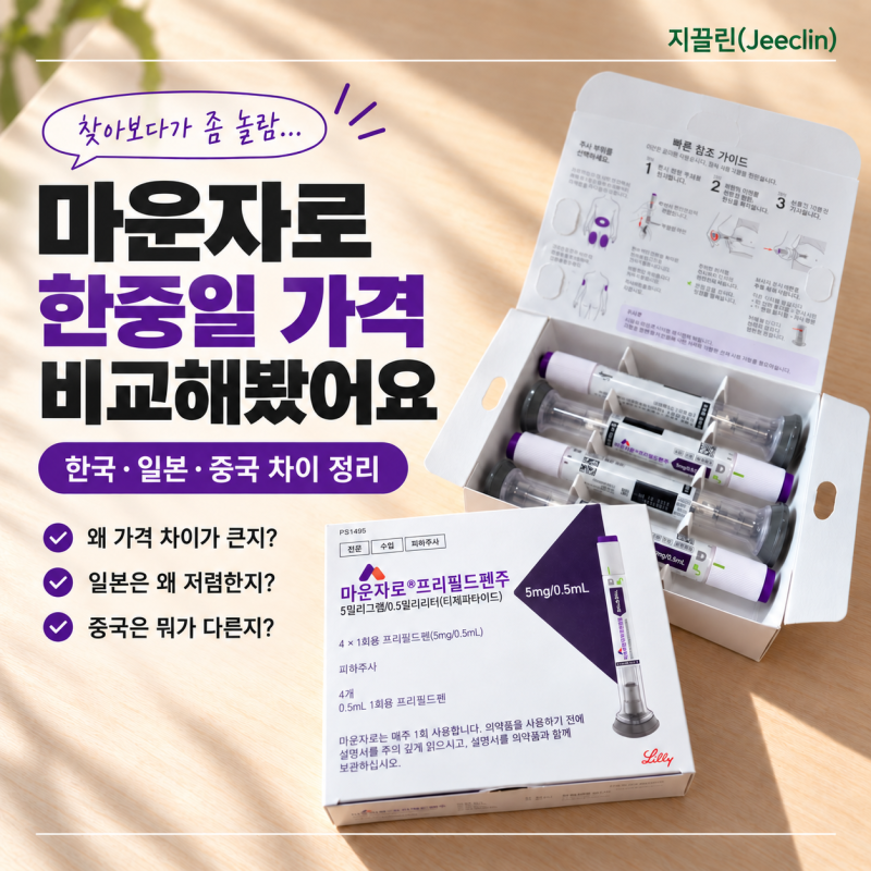 마운자로 가격 비교해봤어요｜한국 일본 중국은 왜 이렇게 다를까