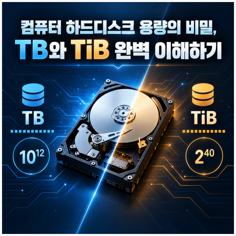 컴퓨터 하드디스크 용량의 비밀, TB와 TiB 완벽 이해하기
