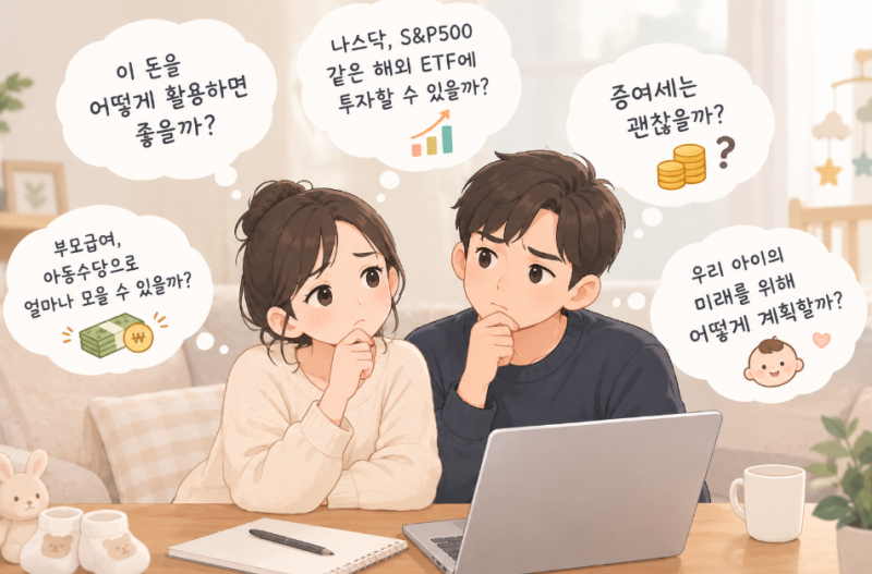 부모급여,아동수당으로 아이에게 나스닥,S&P500 적립식 투자하기 (예상 수익률, 증여세 까지)