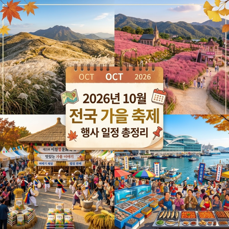 2026년 10월 전국 가을 축제 행사 일정 총정리
