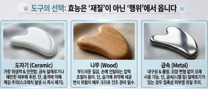 얼굴 괄사 관리 방법과 주의사항, 세게 할수록 좋은 게 아닙니다