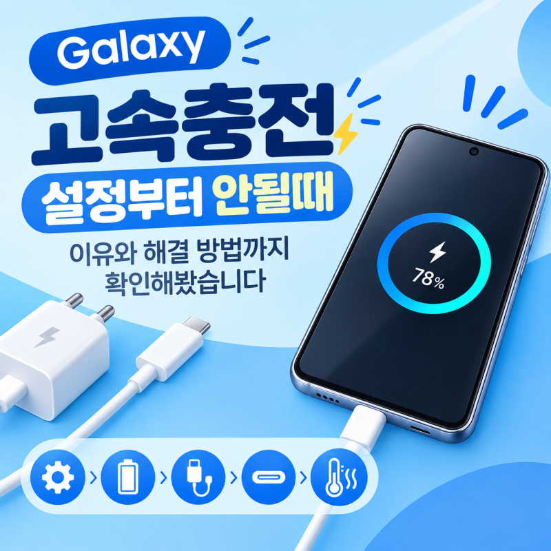 갤럭시 고속충전 설정부터 안될때 이유와 해결 방법까지 확인해봤습니다
